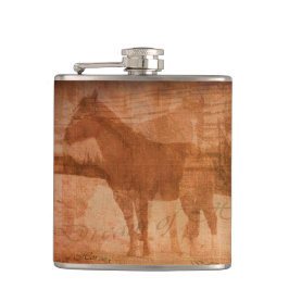 Cantil Pintura Rústica de Cavalo, Arte Equina para Aromas