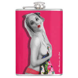 Cantil Pinup Girl Hip Flask Cherrie Alt Pink