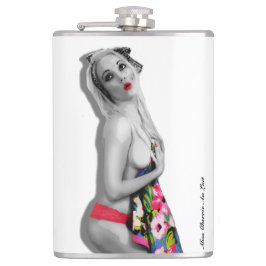 Cantil Pinup Girl Hip Flask Miss Cherrie White Alt
