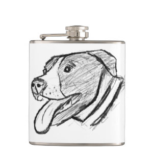Cantil pitbull desenho à mão foto cachorro amante de anim