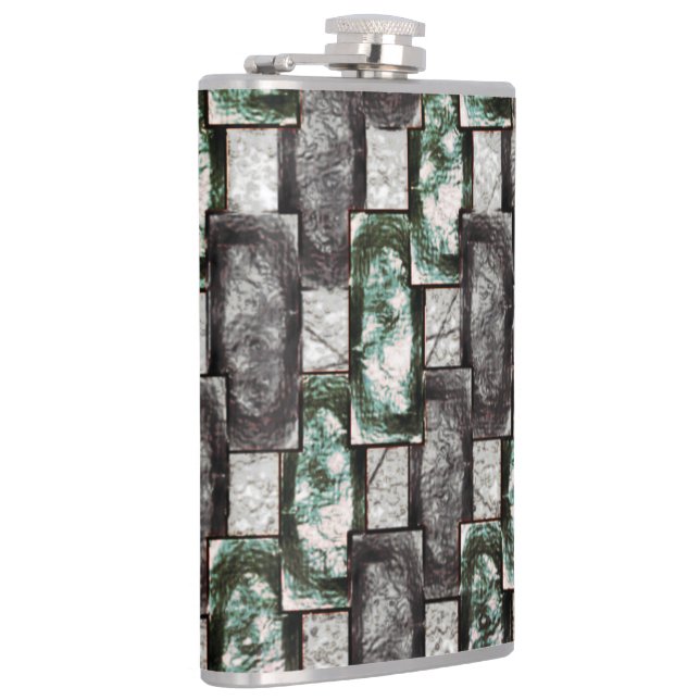 Cantil Placas retangulares cortadas e manchadas, cinzas v (Direita)