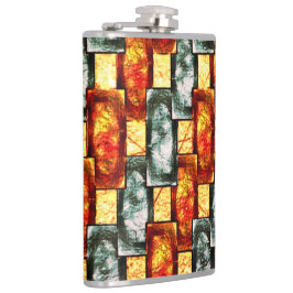 Cantil Placas retangulares vermelhas e manchadas