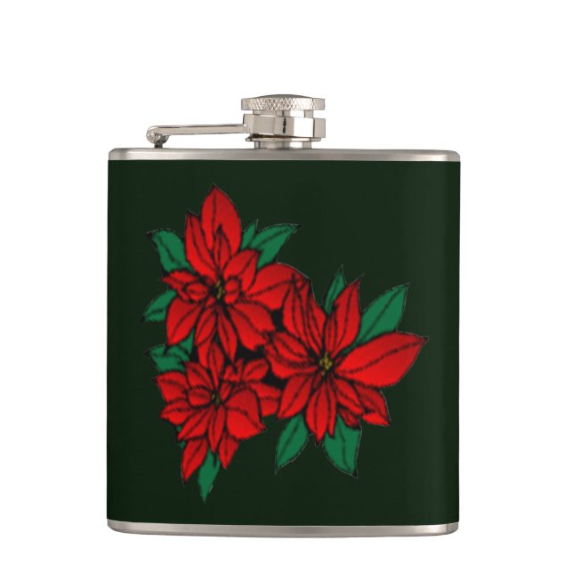 Cantil Poinsettias Flask (Frente)