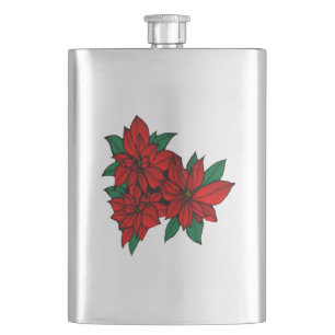 Cantil Poinsettias Flask