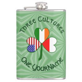 Cantil Polônia Ireland American Shamrock Flag Personaliza