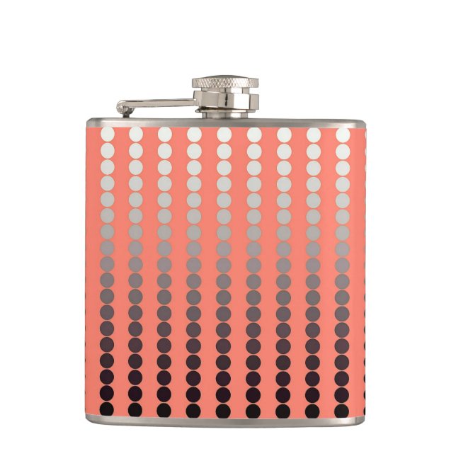 Cantil Pontos de Satin - coral e pewter (Frente)