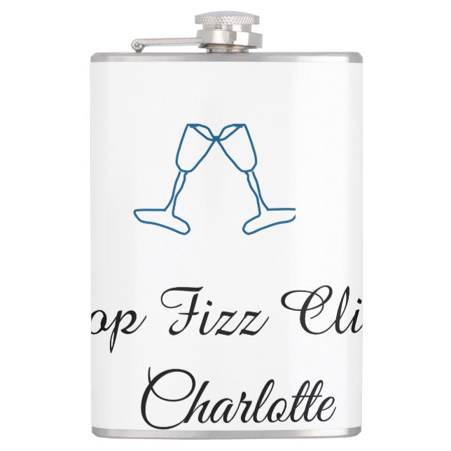Cantil Pop fizz clink blue champagne bottle new year (Frente)