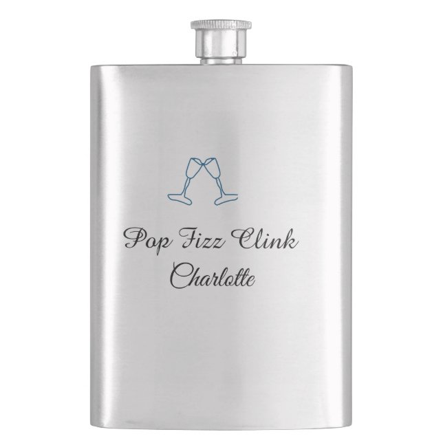Cantil Pop fizz clink blue champagne bottle new year (Frente)