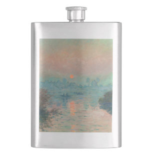 Cantil Pôr do sol de Monet no Sena Arte Fina Impressionis