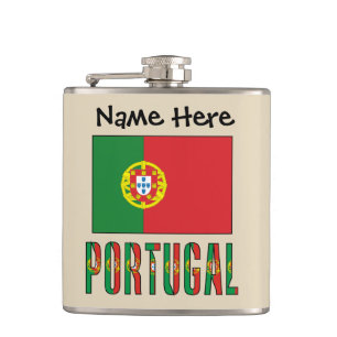 Cantil Portugal e Bandeira de Portugal com o Seu Nome