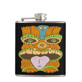 Cantil Potente estátua de Tiki em Humor Psicodélico, Engr