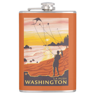 Cantil Praia & papagaios - impulso do La, Washington