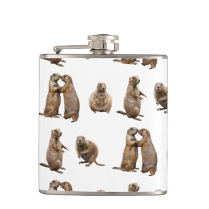 Cantil Prairie Dog Frenzy Hip Flask (escolha a cor)