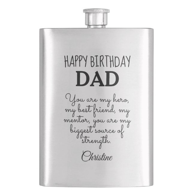 Cantil Presente de aniversário de Pai personalizado (Frente)