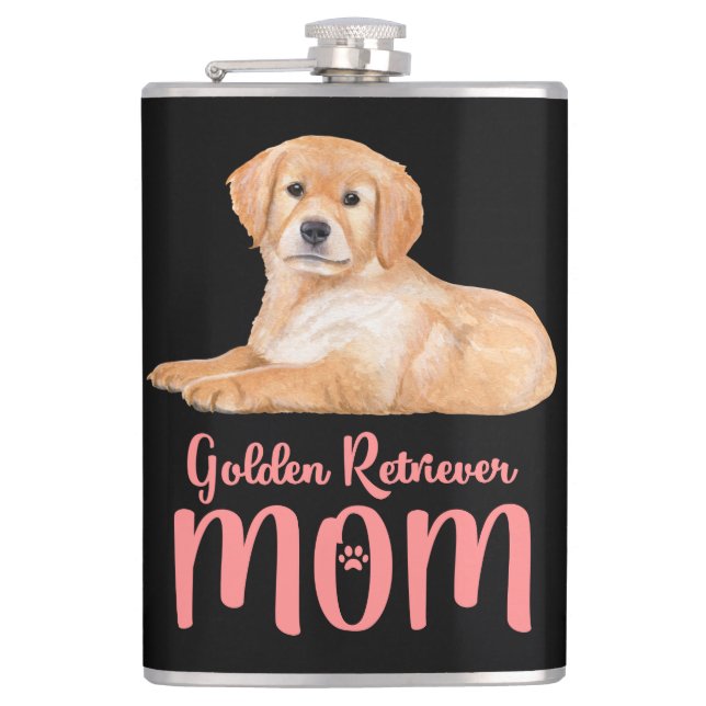 Cantil Presente de Mãe de Golden Retriever Aquarela Cacho (Frente)