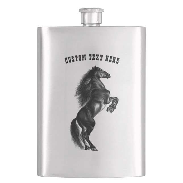 Cantil Presente do Flask de Cavalo Negro com Texto Person (Frente)