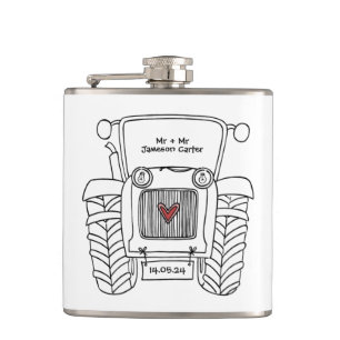 Cantil Presente personalizado de casamento do país do tra