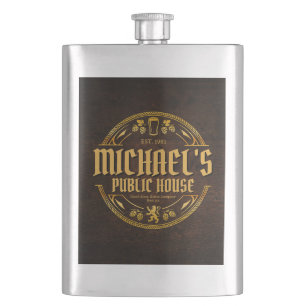 Cantil Presente Personalizado para Padrinhos Pub Vintage