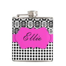 Preto e branco de vidro personalizado