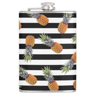 Cantil Preto feminino do teste padrão   do abacaxi do