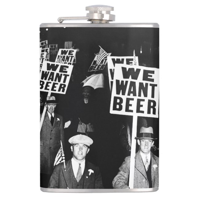 Cantil Proibição da cerveja Protesto à Fotografia Vintage (Frente)