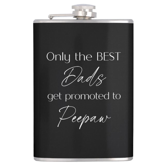 Cantil Promovido a Peepaw | Avô Presente Preto e Branco (Frente)