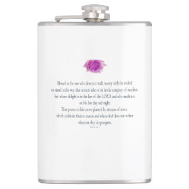 Cantil PSALM 1:1-3 com Flor Roxo