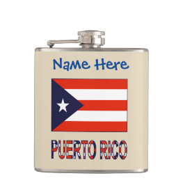 Cantil Puerto Rico Bandeira Porto-Riquenha Azul Personali