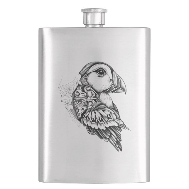 Cantil Puffin Wild Animal Nature Ilustração Tatuagem de A (Frente)