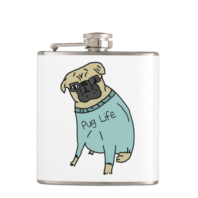 Cantil Pug Life - Cachorro Engraçado Num Suor (Frente)