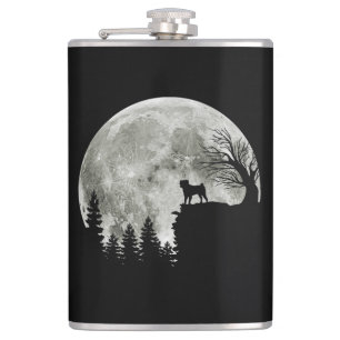 Cantil Pug Stand On Mountain Spooky Halloween Moon