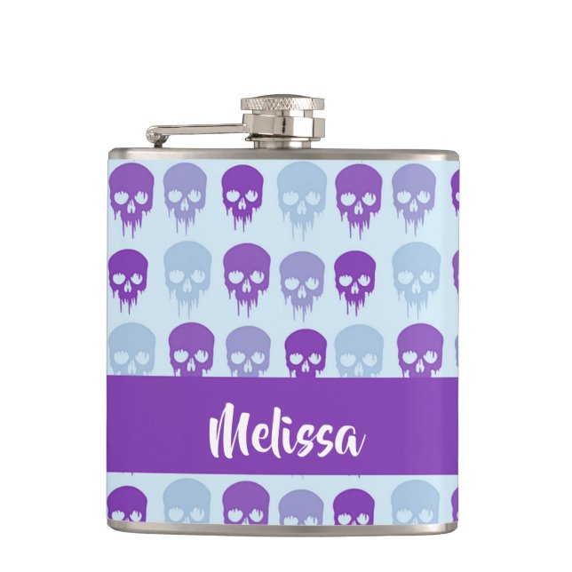 Cantil Purple and blue melting skulls pattern (Frente)
