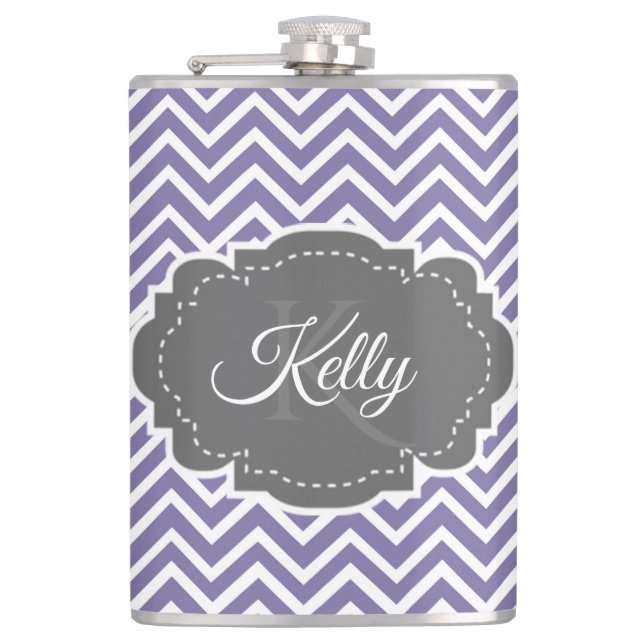 Cantil Púrpura Chevron Personalizada (Frente)