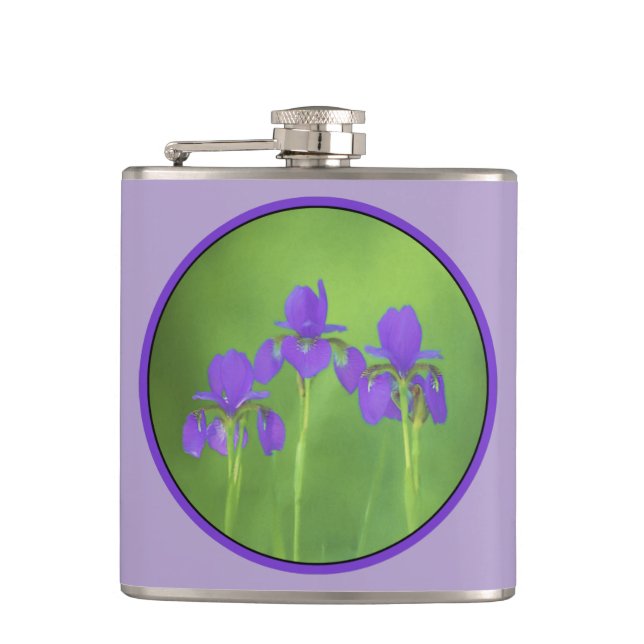 Cantil Púrpura Iris - Arte Flor Original (Frente)