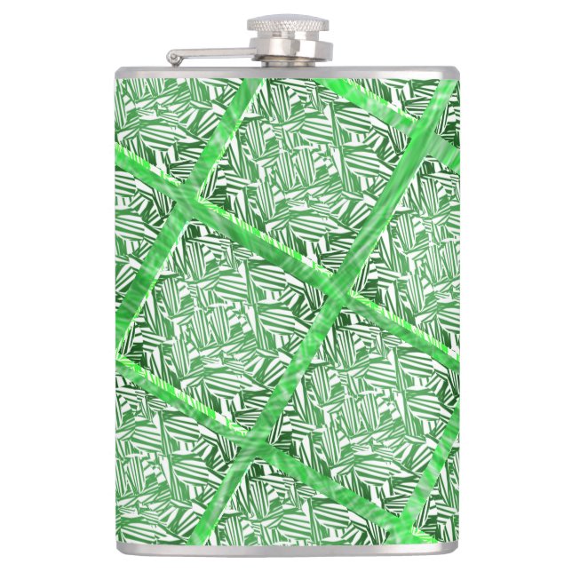 Cantil Quadradas, falso azulejo, fadas verdes folhagens. (Frente)