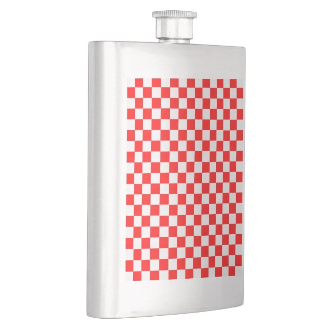 Cantil Quadro de Verificação Clássico Vermelho e Branco p (Direita)