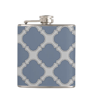 Cantil Quatrefoil de cinza azul