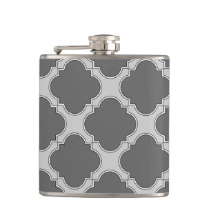 Cantil Quatrefoil em tons de cinza