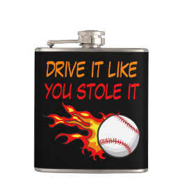 Cantil Queimando basebol em chamas com citação engraçada,