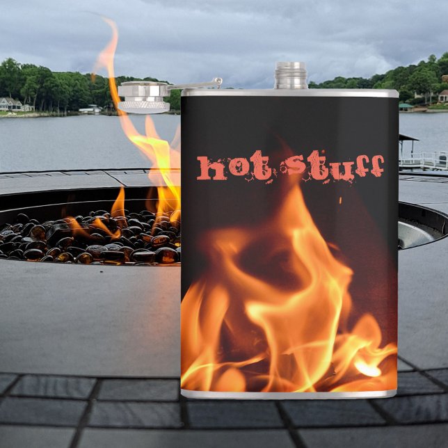 Cantil Queimando chamas em preto e laranja personalizávei (Criador carregado)