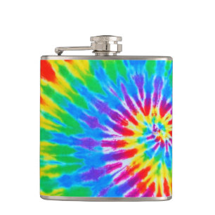 Cantil Rainbow Spiral Tie-Dye Flask