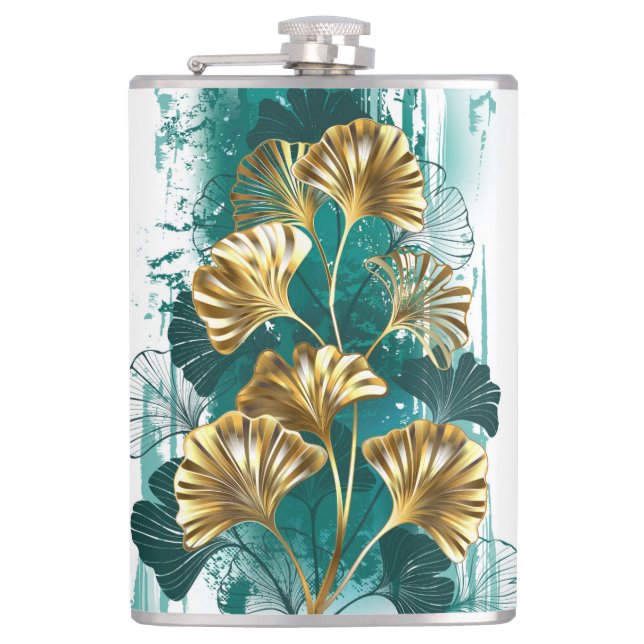 Cantil Ramificação com Ouro deixa Ginko Biloba (Frente)