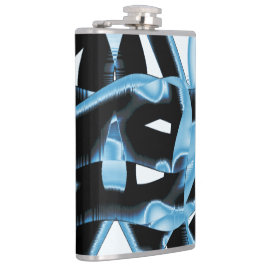 Cantil Raspas ou fitas azuis e pretas destruídas