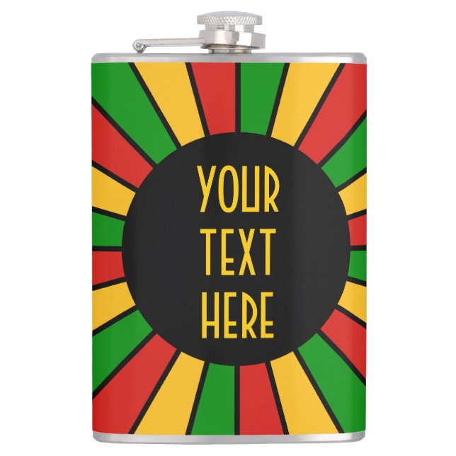 Cantil RASTAFARI FLAG BOTON RAYS + seu sinal ou monograma (Frente)