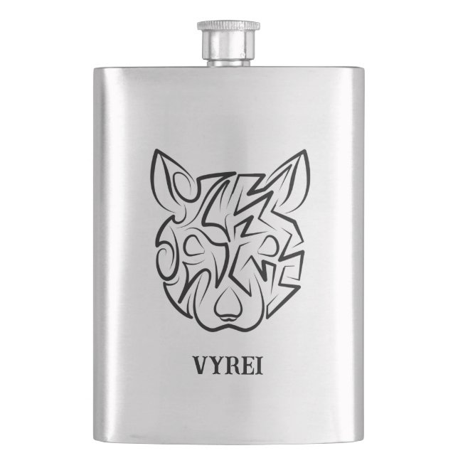 Cantil Rato Tribal Negro e Branco (Frente)