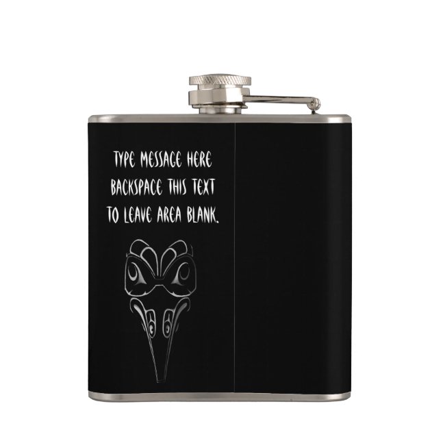 Cantil Raven Flask Custom Raven / Crow Art Drask (Verso)