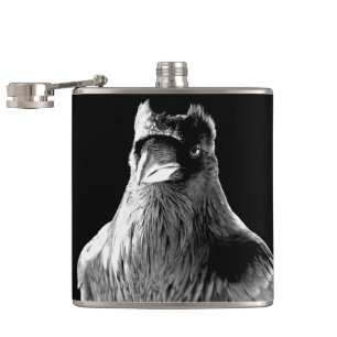 Cantil Raven Flask Custom Spirit Animal Raven Beber Flask