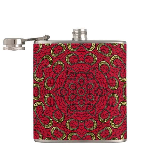 Cantil Red Boho Mandala Geométrico Rosette Retro Hippie (Aberto)