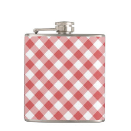Cantil Red Gingham Flask