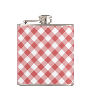 Cantil Red Gingham Flask